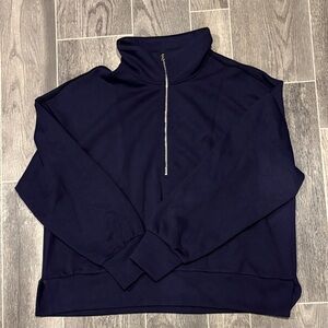 Women’s Navy Half-Zip Set Sweater & Joggers